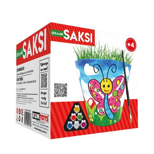 KUMTOYS SERAMİK SAKSI SADE